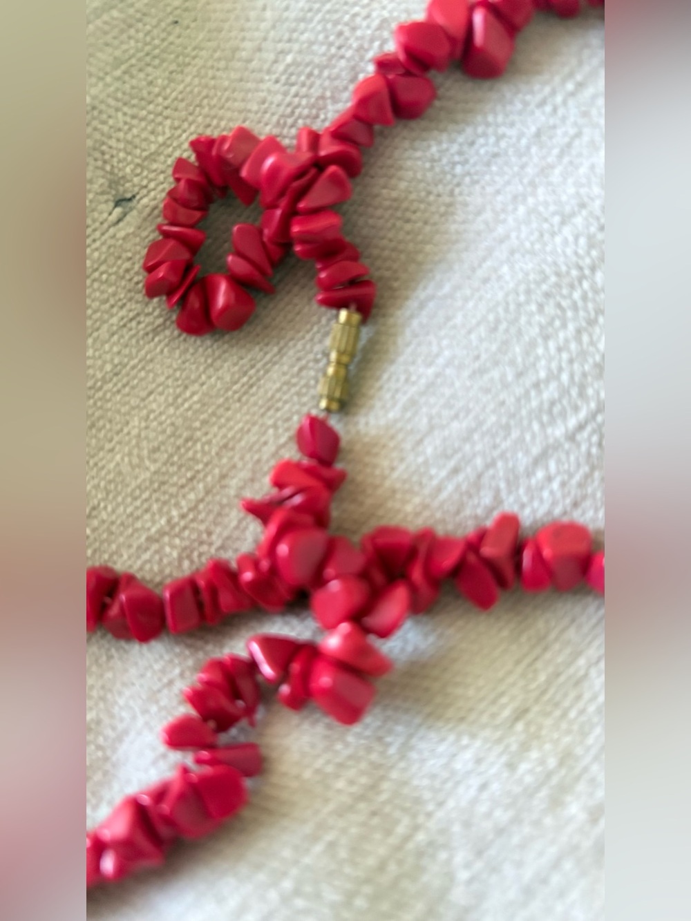 vintage coral beads. USSR 1970